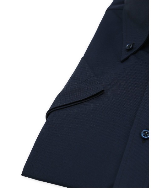 TAKA-Q（タカキュー）の「ワイシャツ メンズ ストレッチ 吸水速乾 ノンアイロン ボタンダウン 半袖 ビジネス ドレス NEWスタンダードフィット（ビジネスシャツ・メンズ・ネイビー・S/MEDIUM/LARGE/X-LARGE/3L）」の5枚目の写真