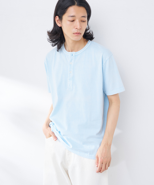 B.C STOCK(ベーセーストック)の「ANTS & ELEPHANTS / アンツアンドエレファンツ ナチュラルフェードヘンリー(Tシャツ/カットソー・メンズ・グレー/ホワイト/ブルー系その他・MEDIUM/LARGE)」の3枚目の写真