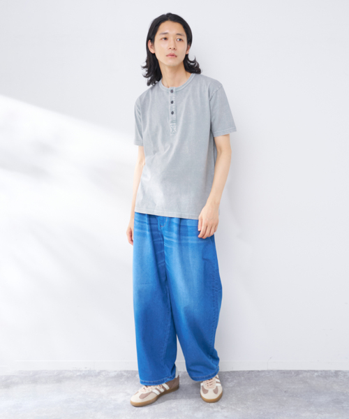 B.C STOCK(ベーセーストック)の「ANTS & ELEPHANTS / アンツアンドエレファンツ ナチュラルフェードヘンリー(Tシャツ/カットソー・メンズ・グレー/ホワイト/ブルー系その他・MEDIUM/LARGE)」の19枚目の写真