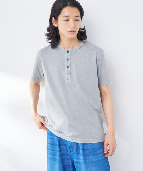 B.C STOCK(ベーセーストック)の「ANTS & ELEPHANTS / アンツアンドエレファンツ ナチュラルフェードヘンリー(Tシャツ/カットソー・メンズ・グレー/ホワイト/ブルー系その他・MEDIUM/LARGE)」の20枚目の写真