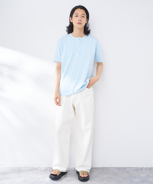 B.C STOCK(ベーセーストック)の「ANTS & ELEPHANTS / アンツアンドエレファンツ ナチュラルフェードヘンリー(Tシャツ/カットソー・メンズ・グレー/ホワイト/ブルー系その他・MEDIUM/LARGE)」の8枚目の写真