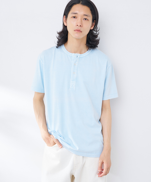 B.C STOCK(ベーセーストック)の「ANTS & ELEPHANTS / アンツアンドエレファンツ ナチュラルフェードヘンリー(Tシャツ/カットソー・メンズ・グレー/ホワイト/ブルー系その他・MEDIUM/LARGE)」の9枚目の写真