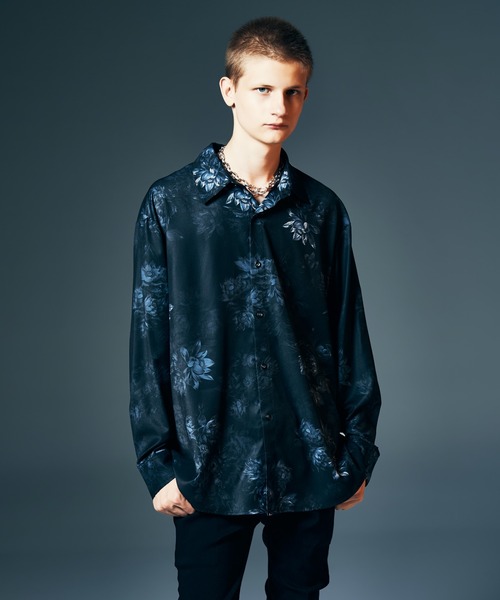 glamb(グラム)の「Nightfall Flower Shirt / ナイトフォールフラワーシャツ(シャツ/ブラウス・メンズ・ブラック/マルチ・S/M/L)」の1枚目の写真