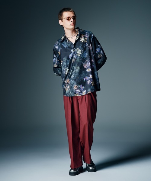 glamb(グラム)の「Nightfall Flower Shirt / ナイトフォールフラワーシャツ(シャツ/ブラウス・メンズ・ブラック/マルチ・S/M/L)」の9枚目の写真