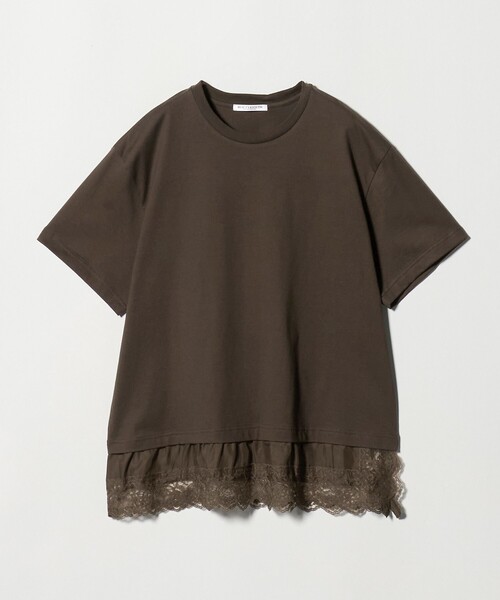 BEAUTY&YOUTH UNITED ARROWS(ビューティーアンドユースユナイテッドアローズ)の「レースドッキング ショートスリーブ Tシャツ(Tシャツ/カットソー・レディース・ダークブラウン/オフホワイト/ブラック・FREE)」の17枚目の写真