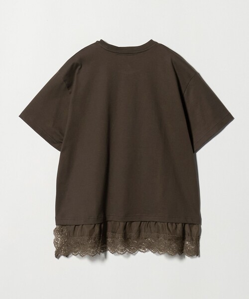BEAUTY&YOUTH UNITED ARROWS(ビューティーアンドユースユナイテッドアローズ)の「レースドッキング ショートスリーブ Tシャツ(Tシャツ/カットソー・レディース・ダークブラウン/オフホワイト/ブラック・FREE)」の16枚目の写真
