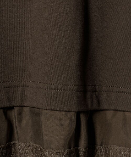 BEAUTY&YOUTH UNITED ARROWS(ビューティーアンドユースユナイテッドアローズ)の「レースドッキング ショートスリーブ Tシャツ(Tシャツ/カットソー・レディース・ダークブラウン/オフホワイト/ブラック・FREE)」の12枚目の写真