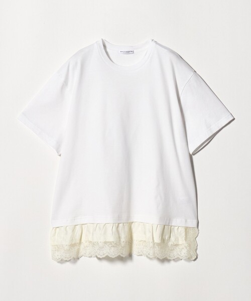 BEAUTY&YOUTH UNITED ARROWS(ビューティーアンドユースユナイテッドアローズ)の「レースドッキング ショートスリーブ Tシャツ(Tシャツ/カットソー・レディース・ダークブラウン/オフホワイト/ブラック・FREE)」の11枚目の写真