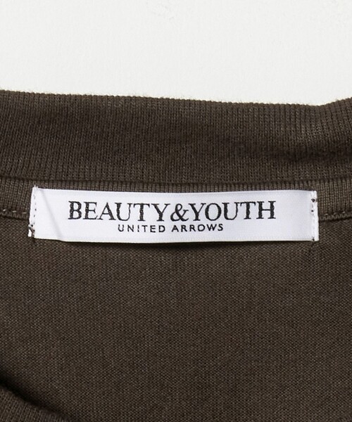 BEAUTY&YOUTH UNITED ARROWS(ビューティーアンドユースユナイテッドアローズ)の「レースドッキング ショートスリーブ Tシャツ(Tシャツ/カットソー・レディース・ダークブラウン/オフホワイト/ブラック・FREE)」の5枚目の写真