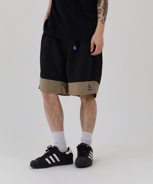GERRY(ジェリー)の「GERRY ナイロンZIPバイカラーショートパンツ(その他パンツ・メンズ・ブラック系/ブラック×グレー/ブラック×ベージュ/ネイビー系1/ネイビー系2/チャコールグレー×ブラック・M/L/LL/S)」の4枚目の写真