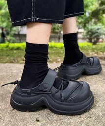 厚底クロスコードクロッグサンダル/スポーツサンダル
