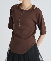 Lui's | レイヤードデザイン半袖プルオーバー(Tシャツ/カットソー)