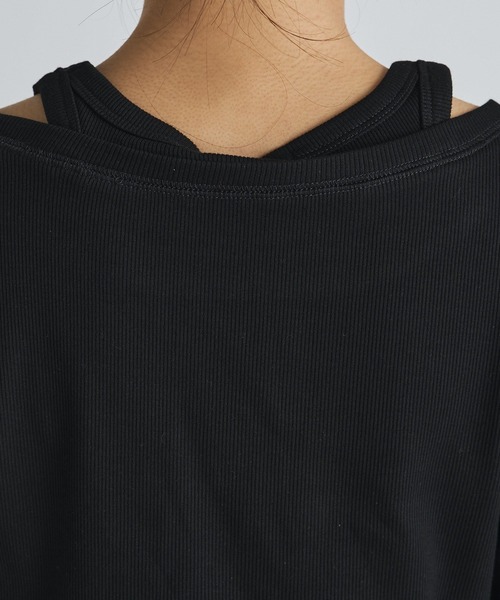 Lui's（ルイス）の「レイヤードデザイン半袖プルオーバー（Tシャツ/カットソー・レディース・ブラウン/ブラック/オフホワイト・FREE）」の6枚目の写真