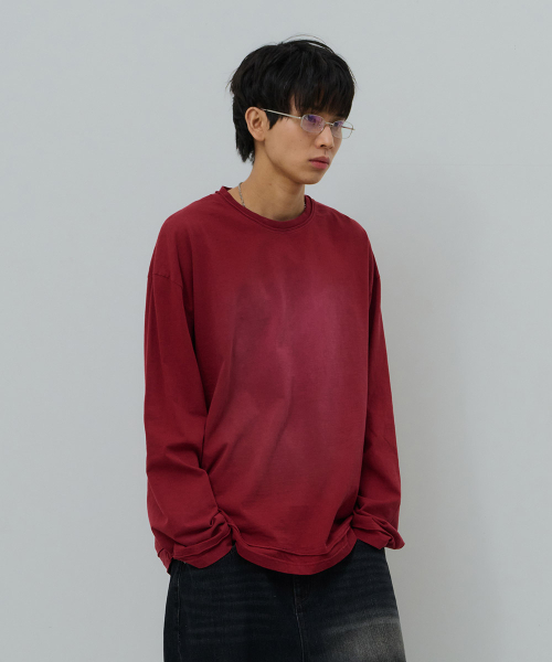 DESIRED(デシレッド)の「デッキウォッシング長袖Tシャツ-FASK5102B07(Tシャツ/カットソー・レディース・ワインレッド・MEDIUM/LARGE/X-LARGE)」の4枚目の写真