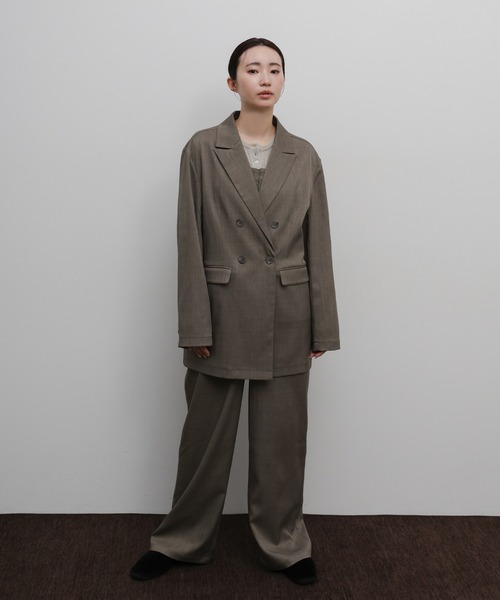 select MOCA Et(セレクトモカエト)の「【Et】Long Double-Botton Jacket(テーラードジャケット・レディース・ダークベージュ/ブラック・FREE)」の9枚目の写真