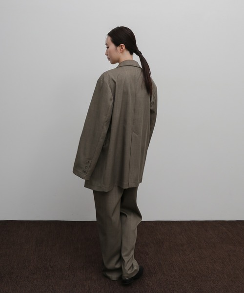 select MOCA Et(セレクトモカエト)の「【Et】Long Double-Botton Jacket(テーラードジャケット・レディース・ダークベージュ/ブラック・FREE)」の12枚目の写真