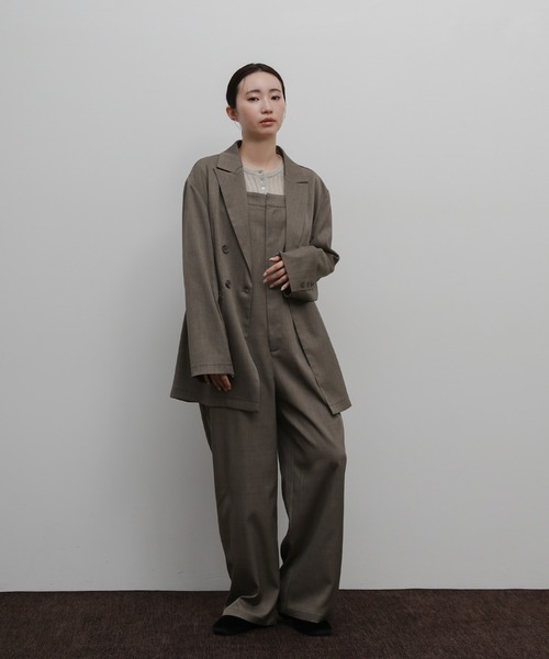 select MOCA Et(セレクトモカエト)の「【Et】Long Double-Botton Jacket(テーラードジャケット・レディース・ダークベージュ/ブラック・FREE)」の6枚目の写真