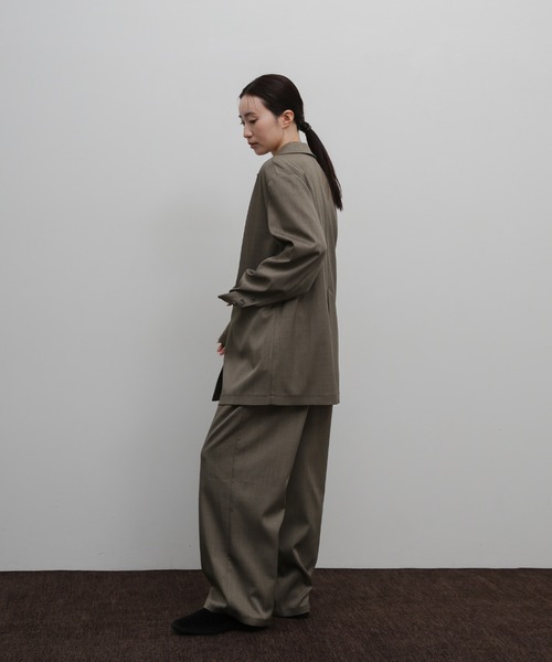 select MOCA Et(セレクトモカエト)の「【Et】Long Double-Botton Jacket(テーラードジャケット・レディース・ダークベージュ/ブラック・FREE)」の11枚目の写真
