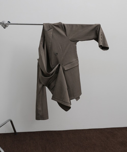 select MOCA Et(セレクトモカエト)の「【Et】Long Double-Botton Jacket(テーラードジャケット・レディース・ダークベージュ/ブラック・FREE)」の14枚目の写真