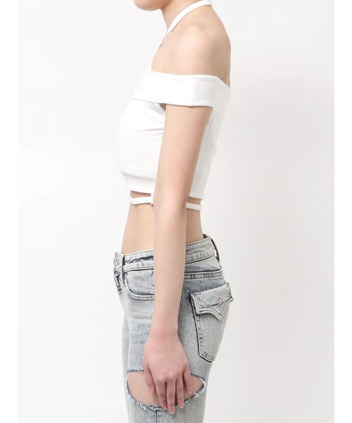 GYDA(ジェイダ)の「Symmetry GYDA design binderトップス(Tシャツ/カットソー・レディース・ブラック/オフホワイト・FREE)」の13枚目の写真