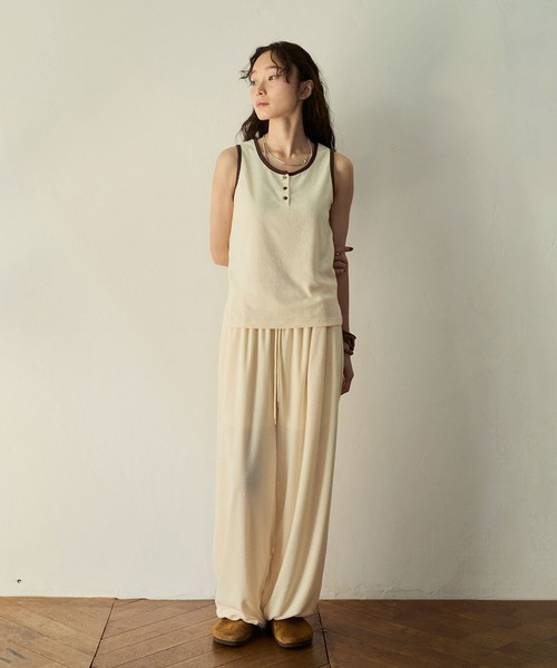 sobak studio(ソバクスタジオ)の「【セットアップ可能】パイルイージーパンツ / Pile Easy Pants(その他パンツ・レディース・ブラウン/イエロー・FREE)」の9枚目の写真