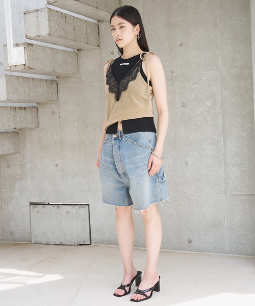 SOEMIN(ソミン)の「American sleeve tops/アメスリ リブタンクトップ(タンクトップ・レディース・ホワイト/ブラック/ピンク/グレー・FREE)」の20枚目の写真