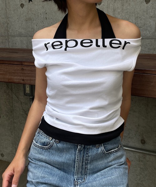 ROGER AND RAW（ロジャーアンドロウ）の「ホルタータンク レイヤード2WAYオフショルトップス（Tシャツ/カットソー・レディース・ベージュ/ブラウン/ホワイト/ブラック・FREE）」の12枚目の写真