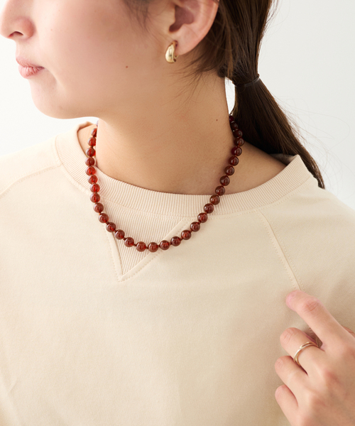 FRAMeWORK(フレームワーク)の「≪追加≫OCUCCI/オクチ 別注STONE8mm 43CM CHOKER RED AGATE(ネックレス・レディース・レッド・FREE)」の10枚目の写真