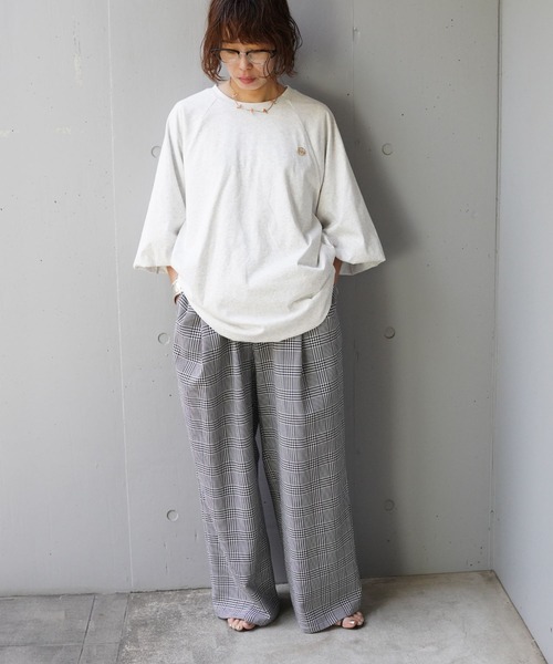 YENN(イエン)の「YENN(イエン)PLAID TUCK EASY PT(その他パンツ・レディース・グレー/グリーン・36/38)」の5枚目の写真