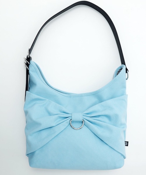Little sunny bite(リトルサニーバイト)の「littlesunnybite/リトルサニーバイト/ribbon canvas bag(ショルダーバッグ・レディース・ナチュラル/ブルー/ピンク・F)」の7枚目の写真