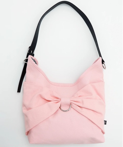 Little sunny bite(リトルサニーバイト)の「littlesunnybite/リトルサニーバイト/ribbon canvas bag(ショルダーバッグ・レディース・ナチュラル/ブルー/ピンク・F)」の12枚目の写真