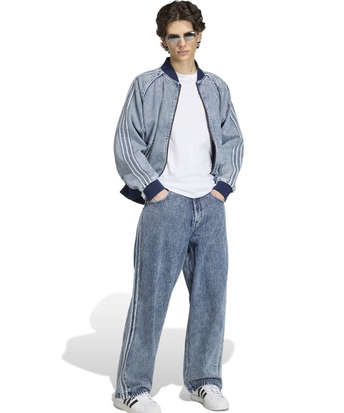 adidas(アディダス)の「adidas MULTICOLOR SST DENIM JEANS STRAIGHT LEG / アディダス マルチ SST デニム ジーンズ(デニムパンツ・メンズ・ライトインディゴブルー・32inch/30inch/34inch/36inch)」の10枚目の写真