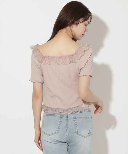 WILLSELECTION(ウィルセレクション)の「レースフリルカットトップス(Tシャツ/カットソー・レディース・ブラック/ネイビー/オフホワイト/ピンク・FREE)」の21枚目の写真