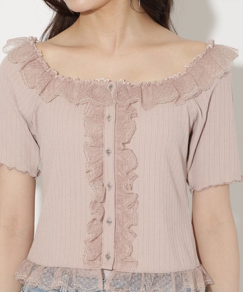 WILLSELECTION(ウィルセレクション)の「レースフリルカットトップス(Tシャツ/カットソー・レディース・ブラック/ネイビー/オフホワイト/ピンク・FREE)」の20枚目の写真