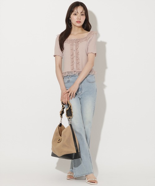 WILLSELECTION(ウィルセレクション)の「レースフリルカットトップス(Tシャツ/カットソー・レディース・ブラック/ネイビー/オフホワイト/ピンク・FREE)」の17枚目の写真