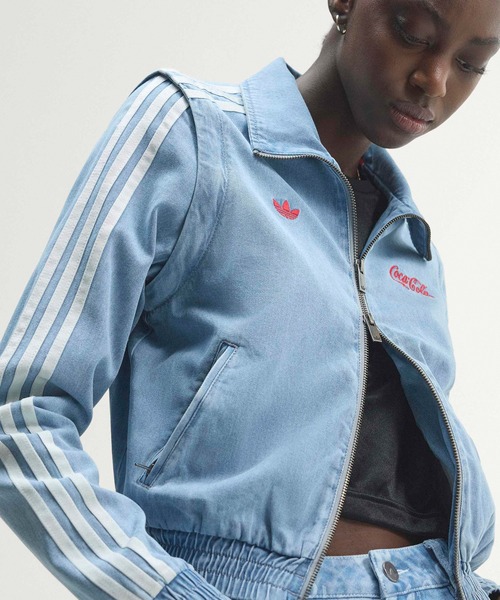 adidas(アディダス)の「adidas/アディダス ORI FIREBIRD REG DENIM オリ ファイヤーバード レグ スリーストライプス デニムジャケット レディース 秋 秋服 2026年秋冬(ジャージ・レディース・ブルー・S/M/L/XS)」の9枚目の写真