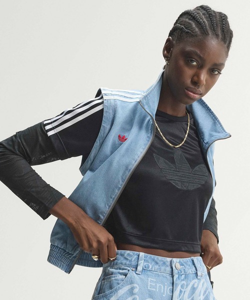 adidas(アディダス)の「adidas/アディダス ORI FIREBIRD REG DENIM オリ ファイヤーバード レグ スリーストライプス デニムジャケット レディース 秋 秋服 2026年秋冬(ジャージ・レディース・ブルー・S/M/L/XS)」の11枚目の写真