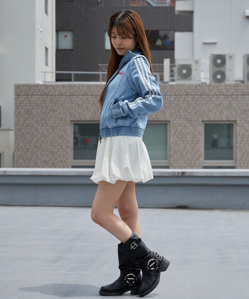 adidas(アディダス)の「adidas/アディダス ORI FIREBIRD REG DENIM オリ ファイヤーバード レグ スリーストライプス デニムジャケット レディース 秋 秋服 2026年秋冬(ジャージ・レディース・ブルー・S/M/L/XS)」の15枚目の写真