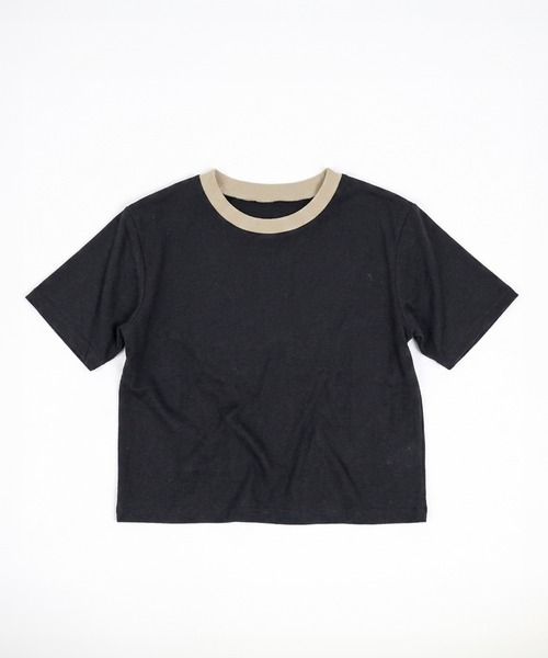 NOMINE(ノミネ)の「【NOMINE】パイル 半袖 Tシャツ(Tシャツ/カットソー・レディース・グレー系その他/グリーン系その他/アイボリー/ブラック・フリー)」の5枚目の写真