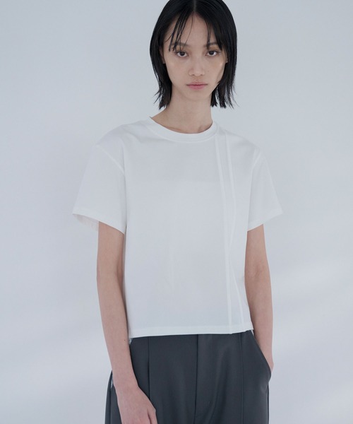 Nora Lily elle(ノラリリーエル)の「hazy tee(Tシャツ/カットソー・レディース・ホワイト/ブラック/ライトブルー・FREE)」の2枚目の写真
