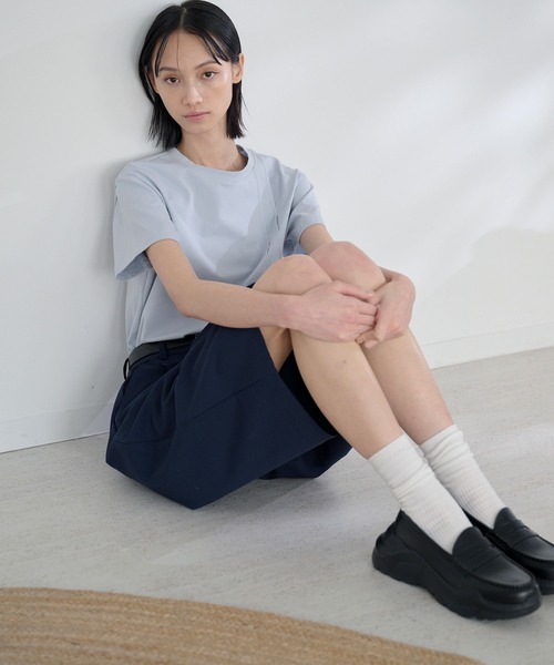 Nora Lily elle(ノラリリーエル)の「hazy tee(Tシャツ/カットソー・レディース・ホワイト/ブラック/ライトブルー・FREE)」の12枚目の写真