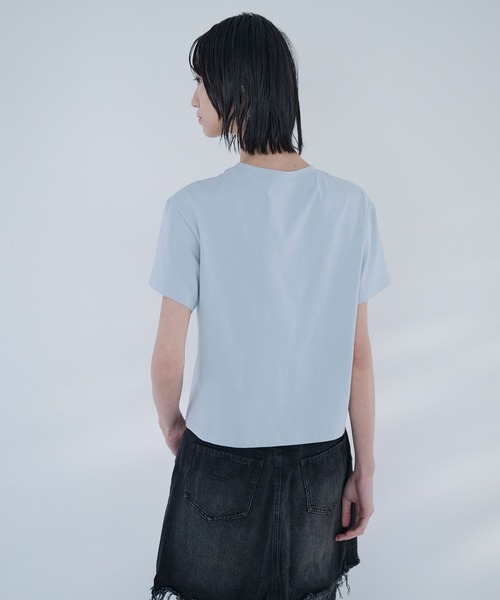 Nora Lily elle(ノラリリーエル)の「hazy tee(Tシャツ/カットソー・レディース・ホワイト/ブラック/ライトブルー・FREE)」の7枚目の写真