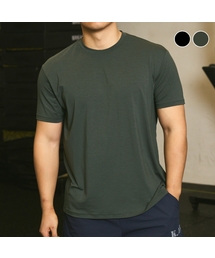 KHAKI GRADO（カーキグラド）の「[1パック] ソリッドレギュラーフィット半袖Tシャツ (ブラック/ディープグリーンカーキ)（Tシャツ/カットソー）」