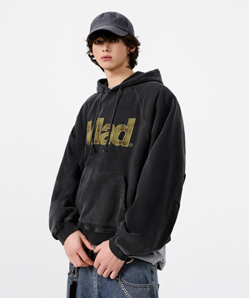 DIMITRI BLACK(ディミトリブラック)の「VLAD チェックアップリケフードパーカー_ピグメントチャコール(パーカー・レディース・その他・LARGE/X-LARGE/MEDIUM)」の3枚目の写真