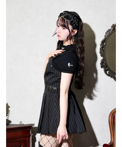 NOEMIE(ノエミー)の「合皮ベルトスタッズビスチェセットアップ(ワンピース・レディース・ブラック/A/レッド・M)」の11枚目の写真