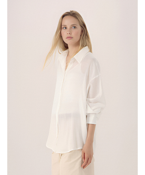 ACUD(アクド)の「Relaxed Tencel Shirt _Ivory(シャツ/ブラウス・レディース・オフホワイト・FREE)」の3枚目の写真