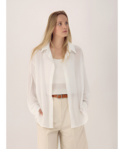 ACUD(アクド)の「Relaxed Tencel Shirt _Ivory(シャツ/ブラウス・レディース・オフホワイト・FREE)」の4枚目の写真