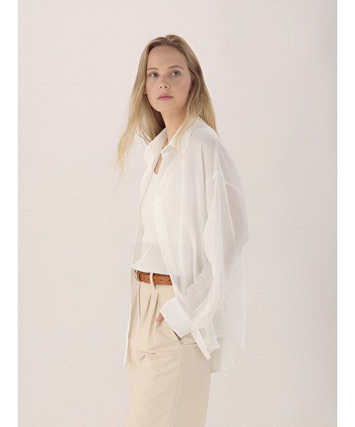 ACUD(アクド)の「Relaxed Tencel Shirt _Ivory(シャツ/ブラウス・レディース・オフホワイト・FREE)」の5枚目の写真