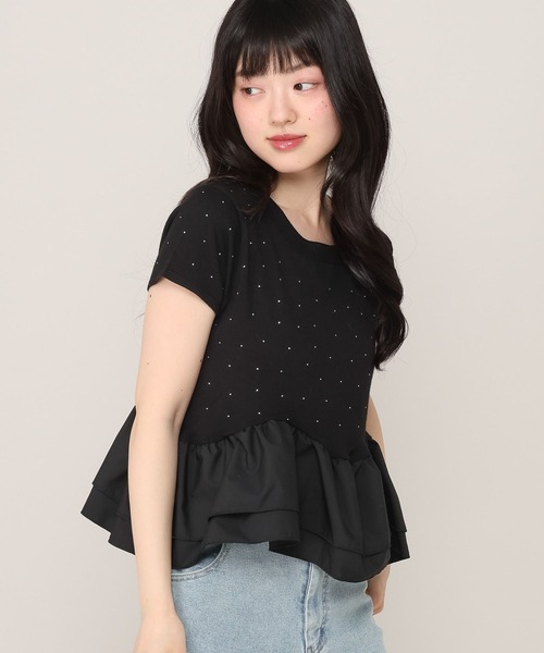 Heather(ヘザー)の「ビジューフリルニットプルオーバー 1045819(ニット/セーター・レディース・アイボリー/ブラック/グレー・FREE)」の10枚目の写真