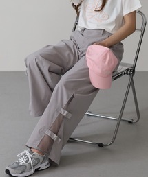 .works裾メッシュ切替ワイドパンツ